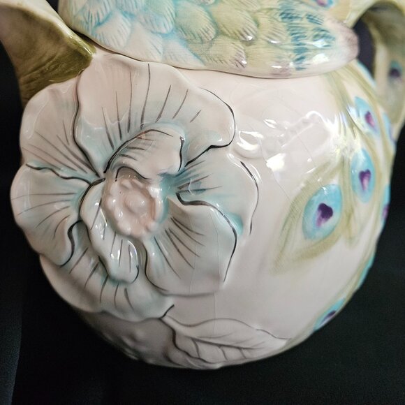 Rachel Bilson Edie Rose Home Peacock Collection Teapot - Picture 3 of 12